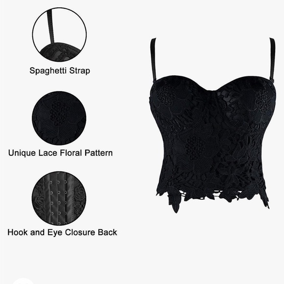 Lace Bustier Corset Crop Top - Picture 8 of 8